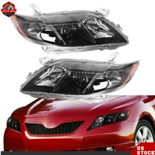 Pair Headlights Headlamp Assembly For 2007 2008 09 Toyota Camry Black Projector