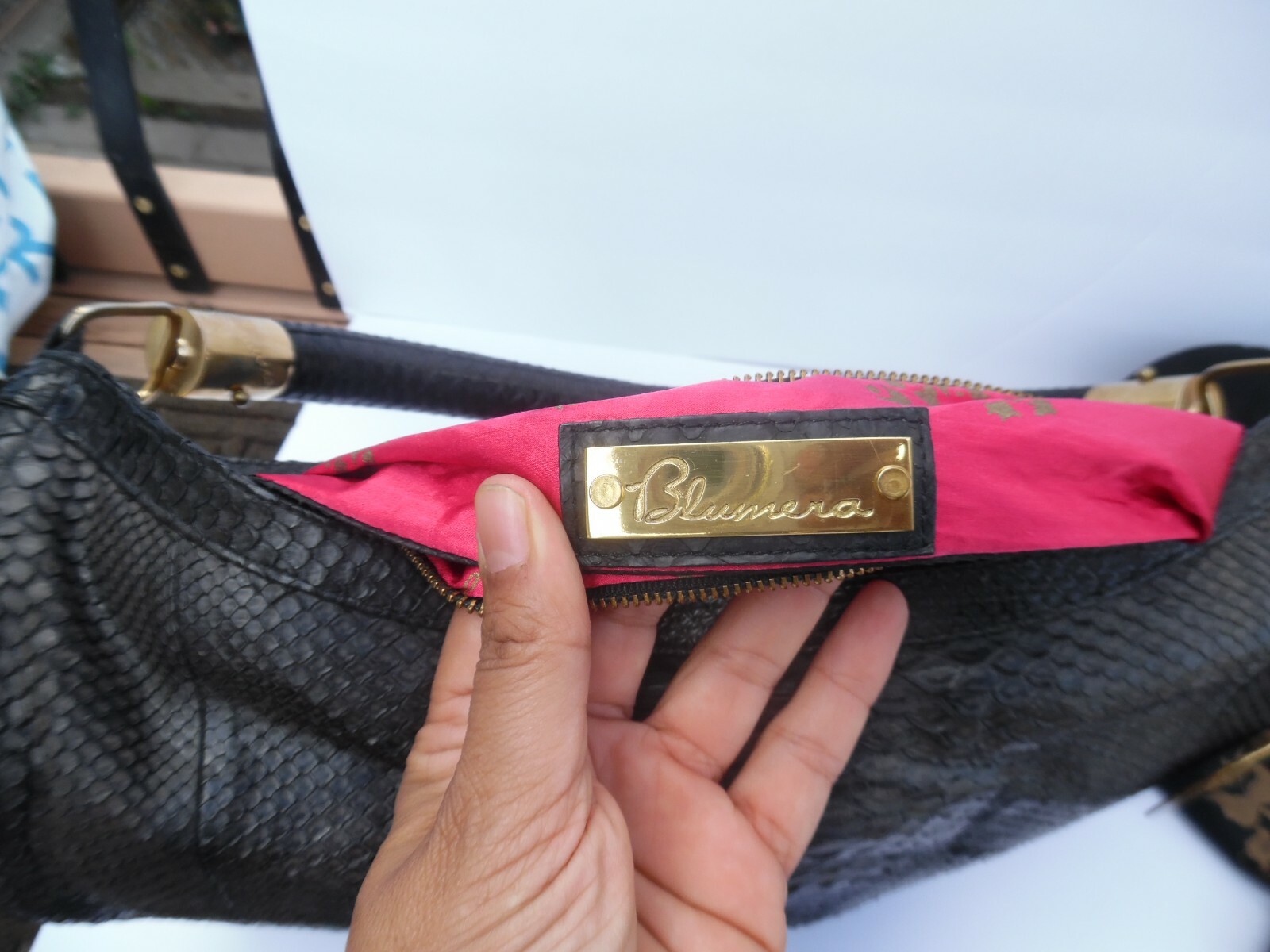 Blumera Black Python shoulder bag $2250 Nice! - image 5