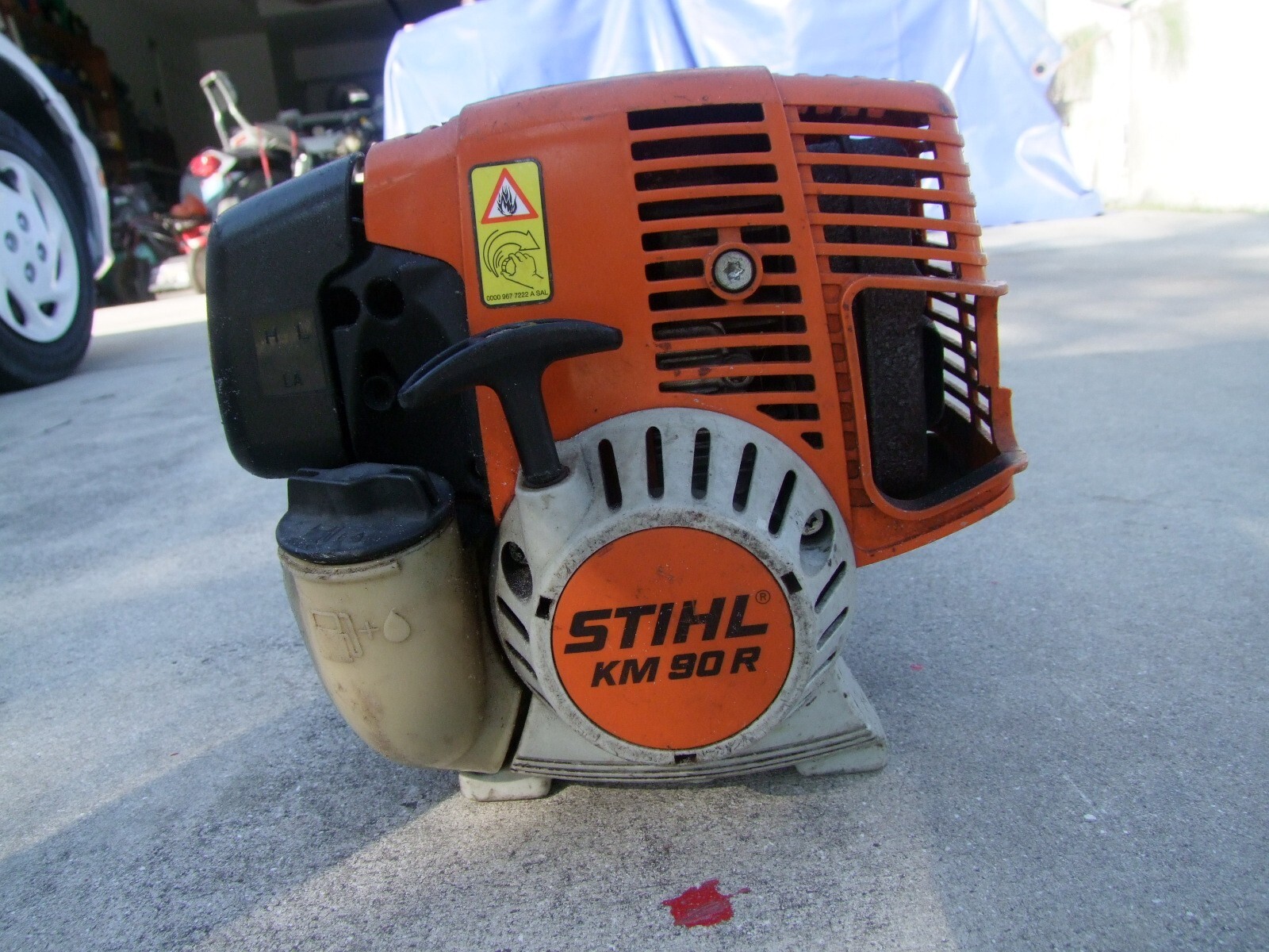VIDEO RUNNING STIHL KM90R FS90R String Trimmer With Steel Brush Cutter