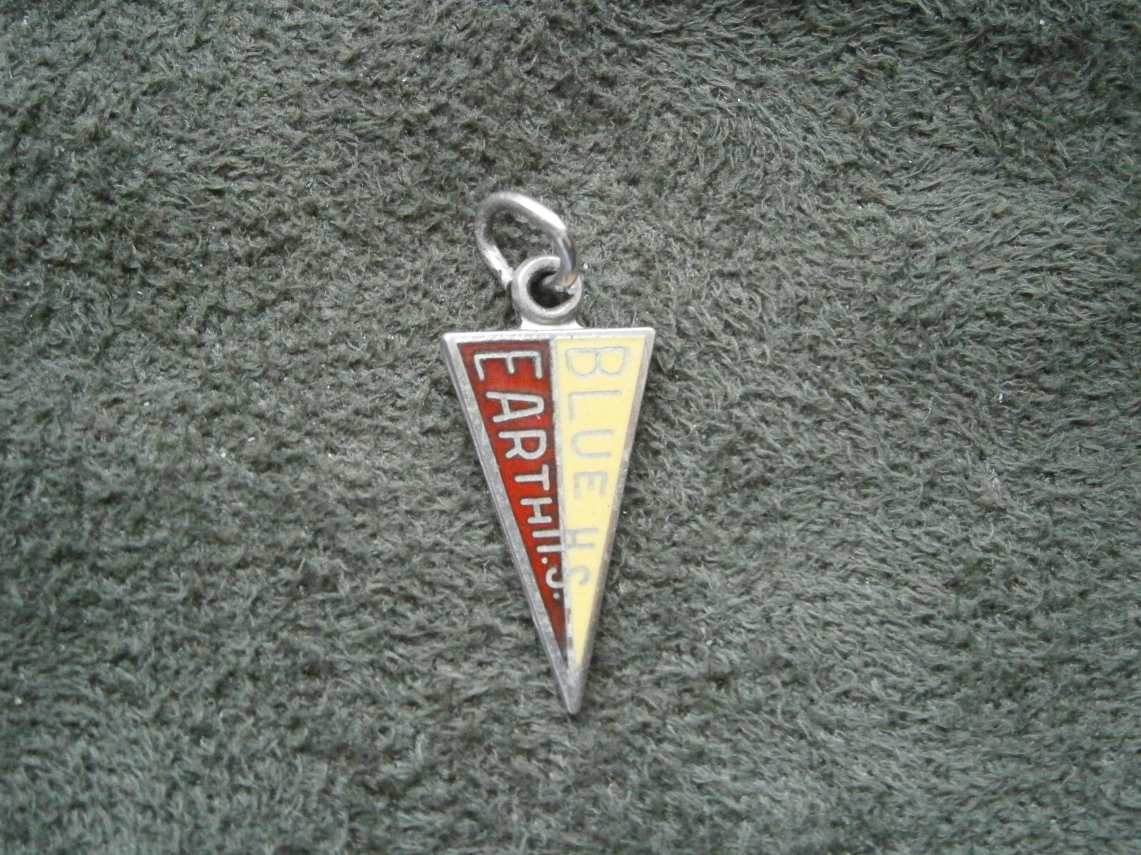 Blue Earth High School MN Kinney Sterling Silver Enamel Charm Pendant