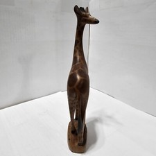 Hand Carved Wooden Giraffe Figurine Decor