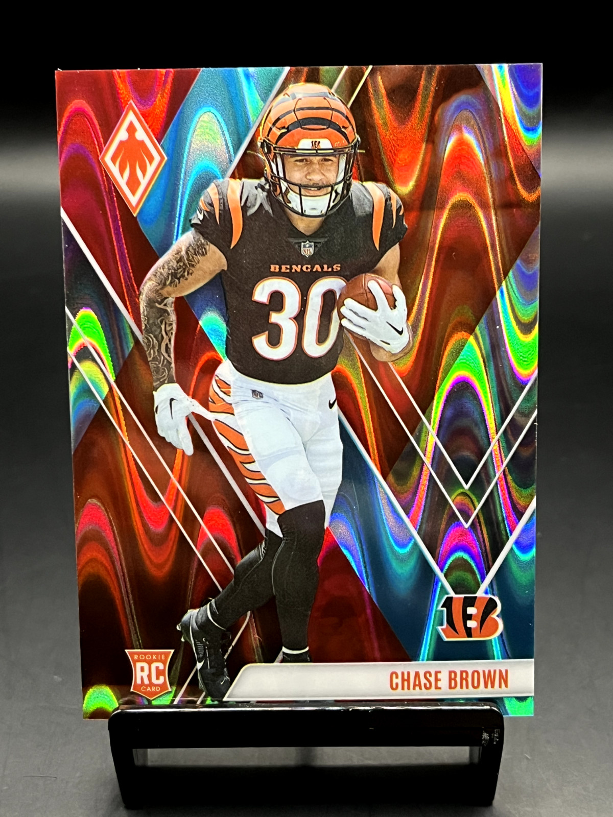 2023 Panini Phoenix Chase Brown #133 Rookies Fire & Ice Seismic /50 RC