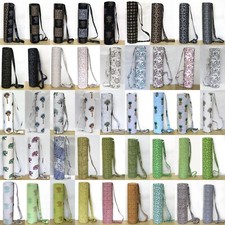 Indian Hand Block Cotton Floral Handmade Yoga Mat Bag Adjustable Shoulder Straps