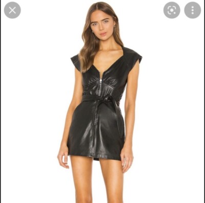 MARISSA WEBB black leather ryland dress