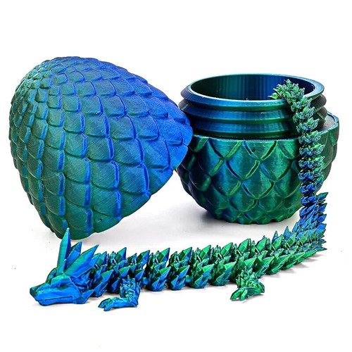 Dragón de Cristal Impreso en 3D Completo Articulado Sorpresa Dragones Juguete Inquieto Reino Unido - Imagen 14 de 20