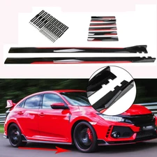 For Honda Accord CIVIC LX EX SI 2016-2021 Side Skirt Extension Splitter 78.7"