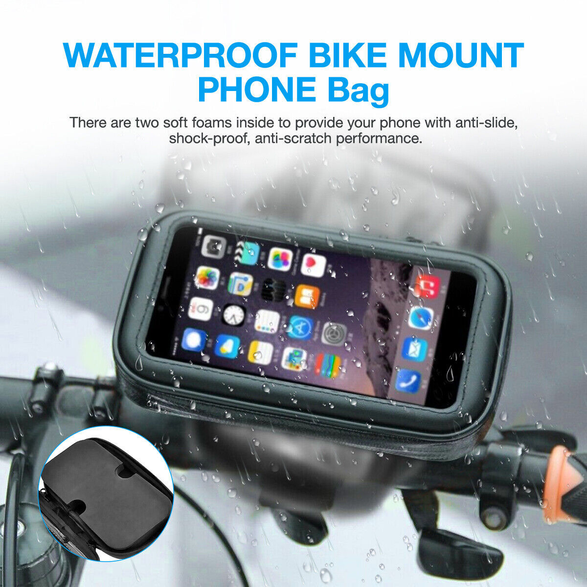 360° Waterproof Phone Case Mount For Bikes & Motorcycles | Universal Fit, Adjustable, Shockproof