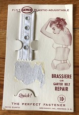 Vintage 50 s GEMCO Brassiere or Garter Belt Repair Graphic Carded Sewing Notion