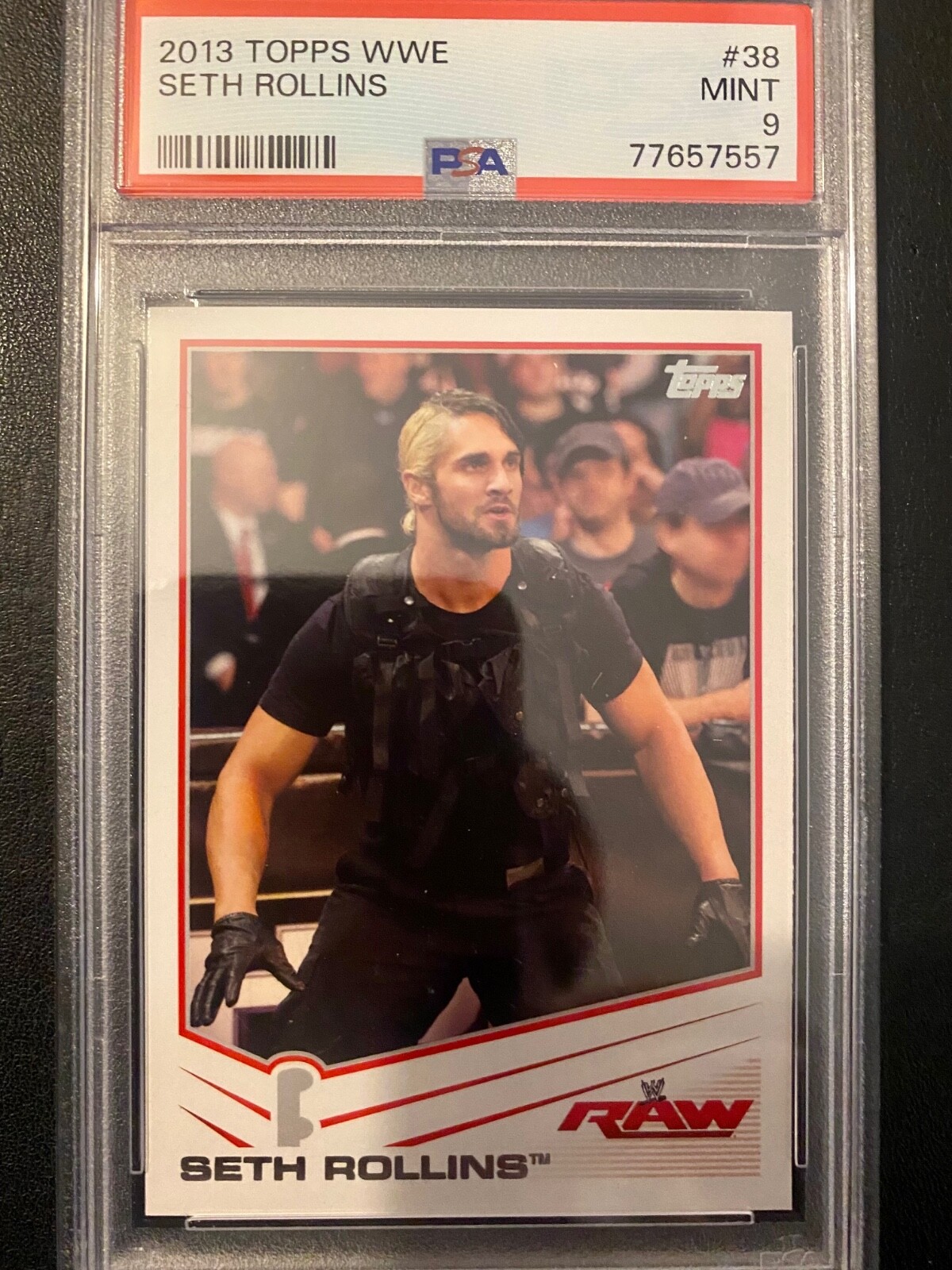 2013 Topps WWE SETH ROLLINS #38 Rookie Card PSA 9 Mint