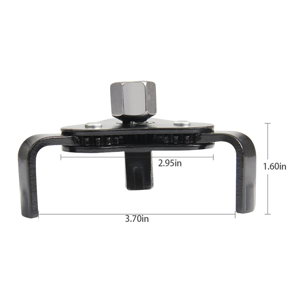 "NUEVA HERRAMIENTA DE EXTRACCIÓN DE LLAVE DE FILTRO DE ACEITE BIDIRECCIONAL UNIVERSAL DE ALTA RESISTENCIA USO 2-3/8"" A 5""" Foto 3 de 4