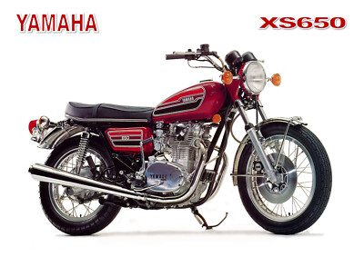 YAMAHA Poster XS650 XS650C Red 1976 Suitable to Frame XS1 XS2