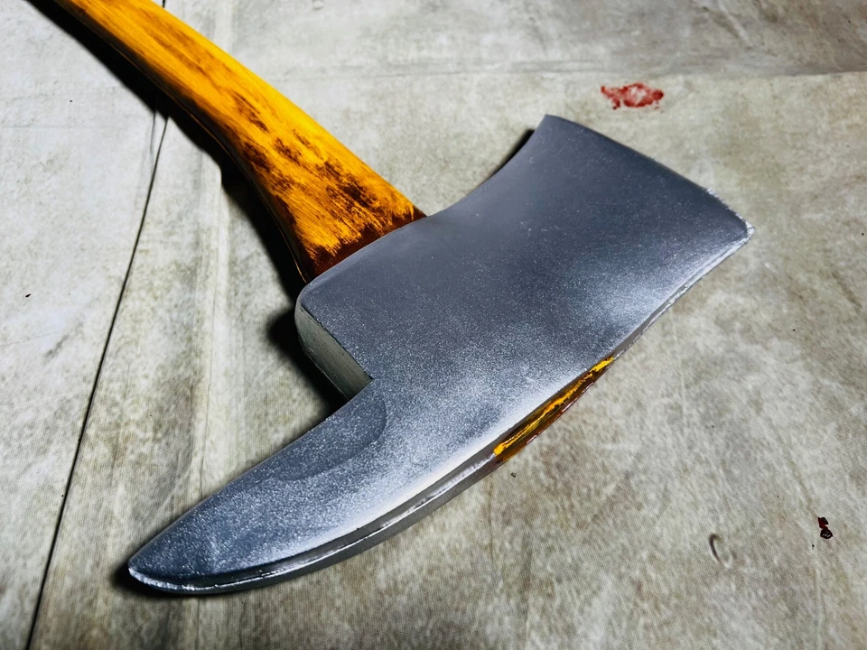 Fuoco Ascia Argento Film Sostegno PU Pulaski Accettata Splendente Halloween - Immagine 3 di 4