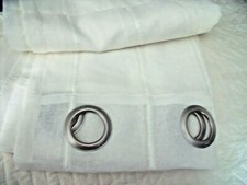 NEW Set Ivory SHEER PANEL CURTAINS 38" X 84" Ea Grommets VC NEW YORK Cream