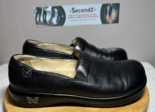 ALEGRIA Keli Pro Nursing Clogs Black Leather Slip-Resistant Women's Size 10 - Picture 3 of 11
