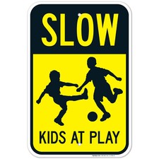 Slow Kids At Play Sign, Traffic Sign,
