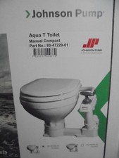 Johnson Pump 80-47229-01 AquaT Compact Manual Marine Toilet Circular