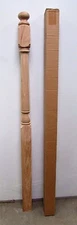 SOLID SS HICKORY 3" X 59-1/2" COLONIAL STARTING NEWEL POST STAIR RAIL **NIB**