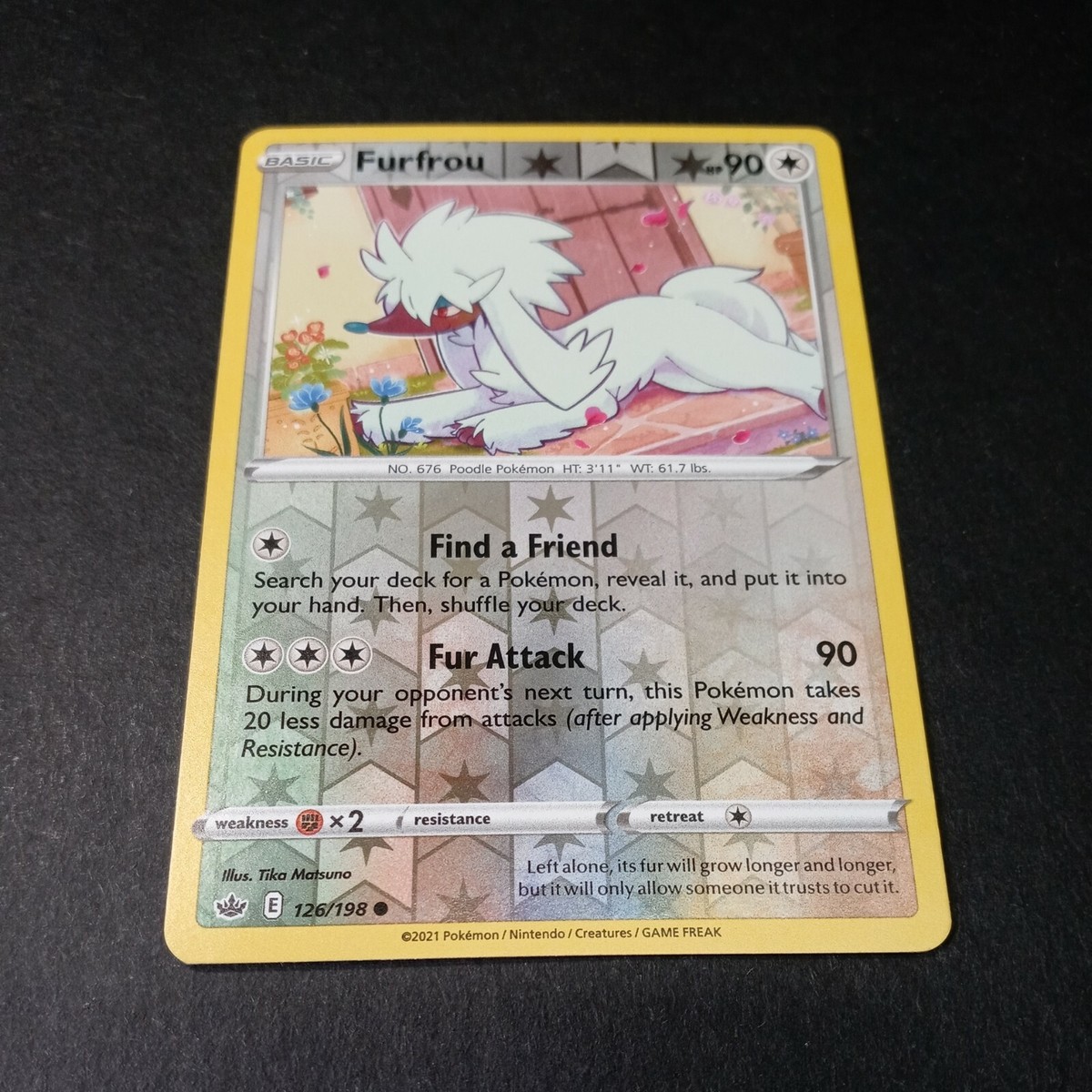 Pokemon Chilling Reign Furfrou Reverse Holo Common Card 126/198 NM | eBay Pokemon Chilling Reign Furfrou Reverse Holo Common Card 126/198 NM | eBay