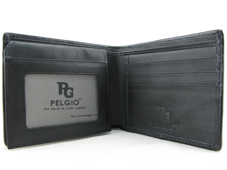Carteira Bifold Pelgio Couro Genuíno Stingray Shagreen Skin (Preta, Preta) - Imagem 3 de 4