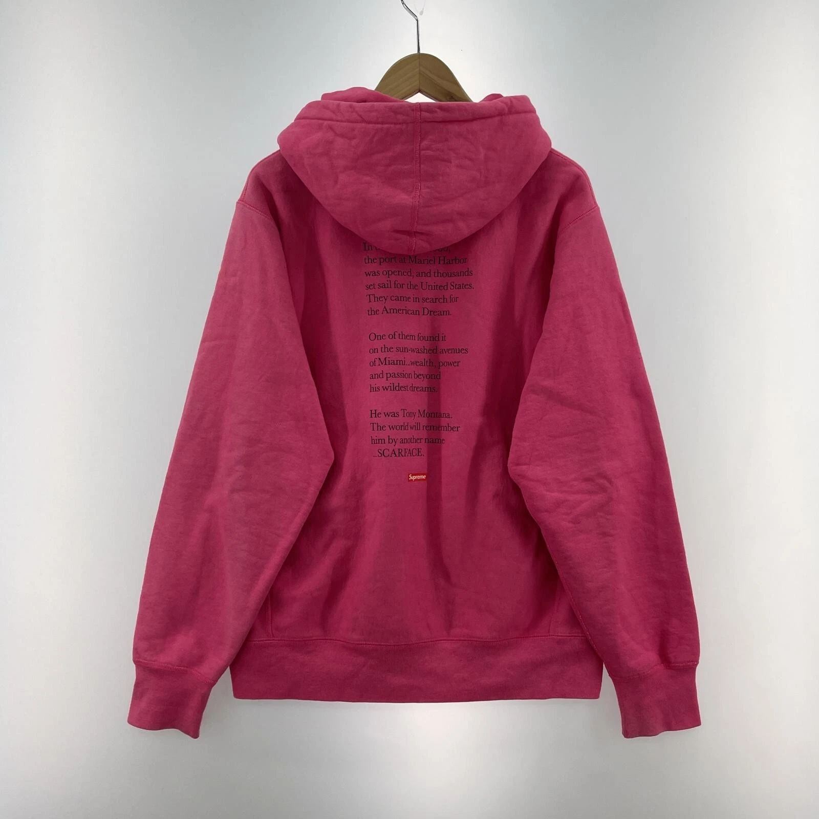 Felpa con cappuccio Supreme Scarface taglia media Scarface Tony Montana