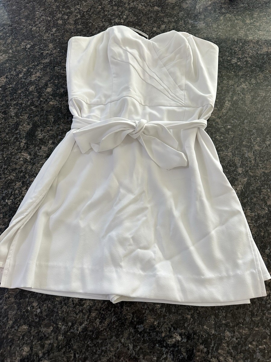 white lace tube dress Jolene Eyelet Lace Tube Dress - White main image 0