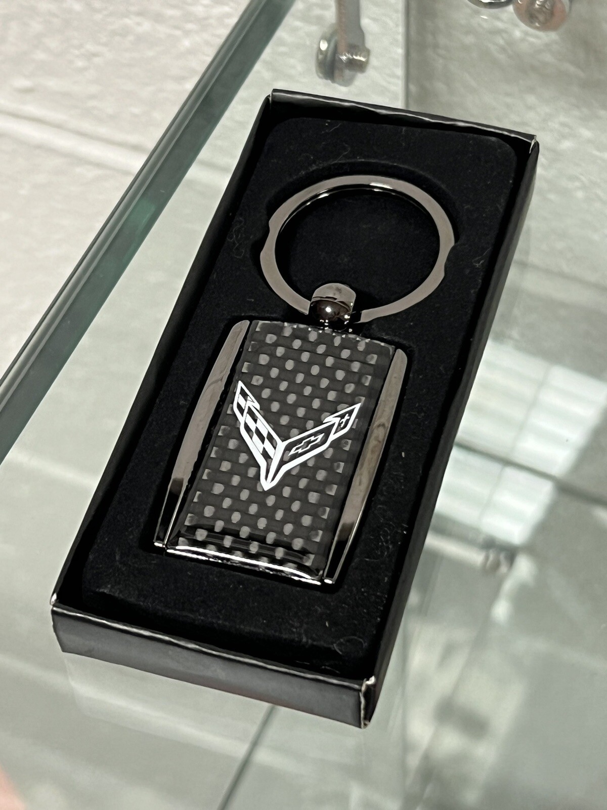 C8 Corvette Key Chain Carbon Fiber GM Licensed NEW Lingenfelter