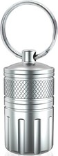 Pill Crusher  Pill Cases Medicine to Fine Powder Stainless Steel Keychain