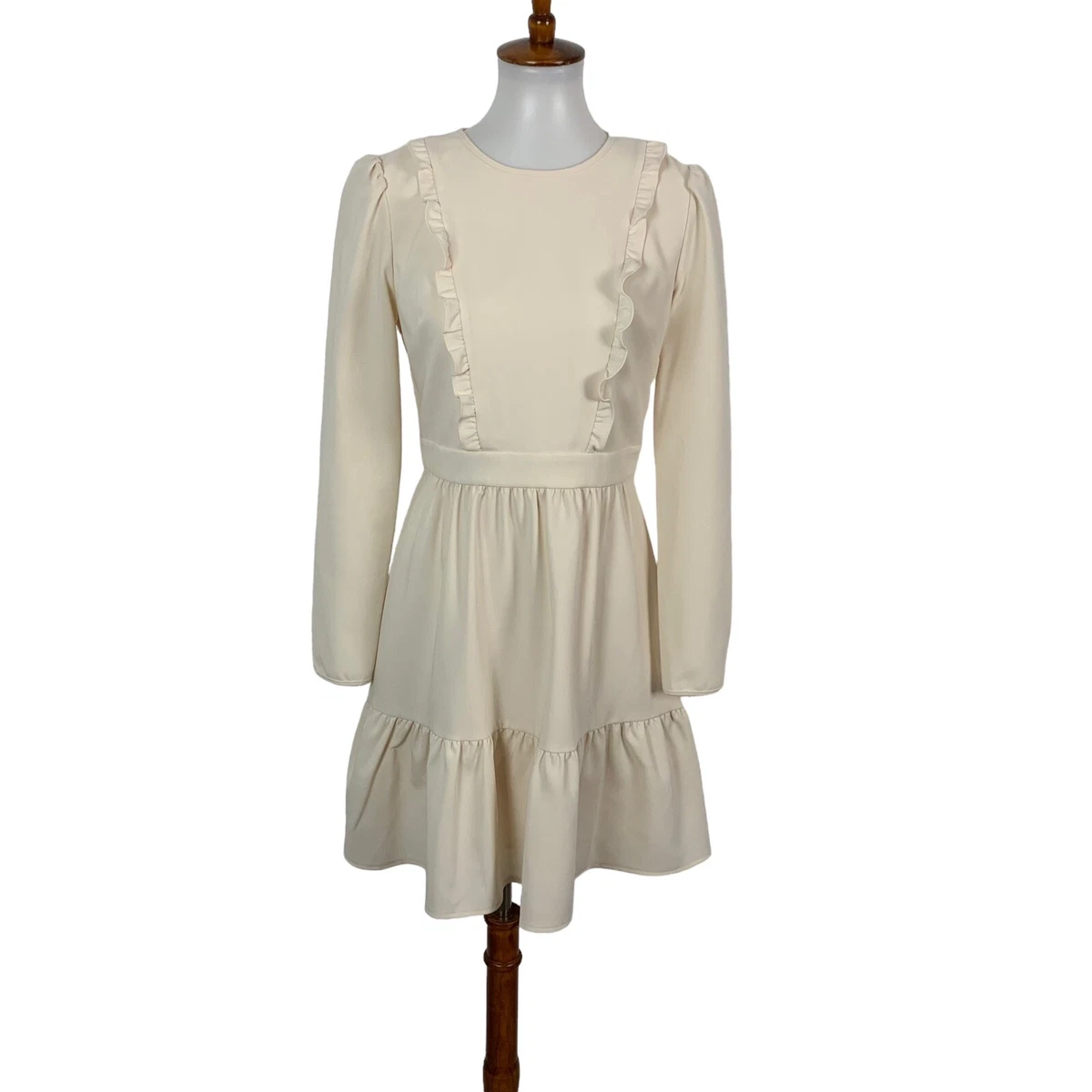 Gal Meets Glam Hayley Dress 4 Long Sleeve Ivory Back Zip | eBay