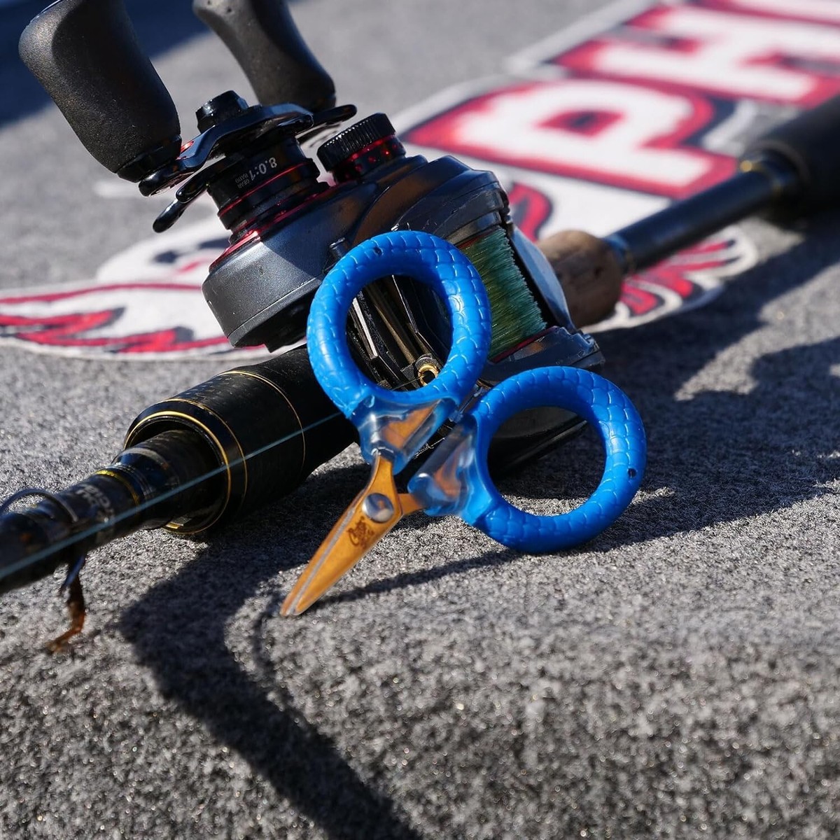 Forbici Pesca Cuda 3 Pollici - Titanio Legate Per Mono, Fluoro E Treccia (Blu)