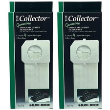 ACP10 Black & Decker The Collector Disposable Paper Filter Bags (8) for AC8000