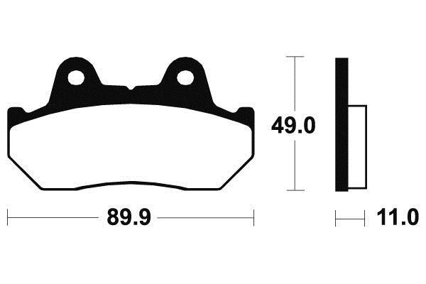 Kit plaquettes de frein avant Bendix 380421 pour moto Honda VT 800 C Shadow