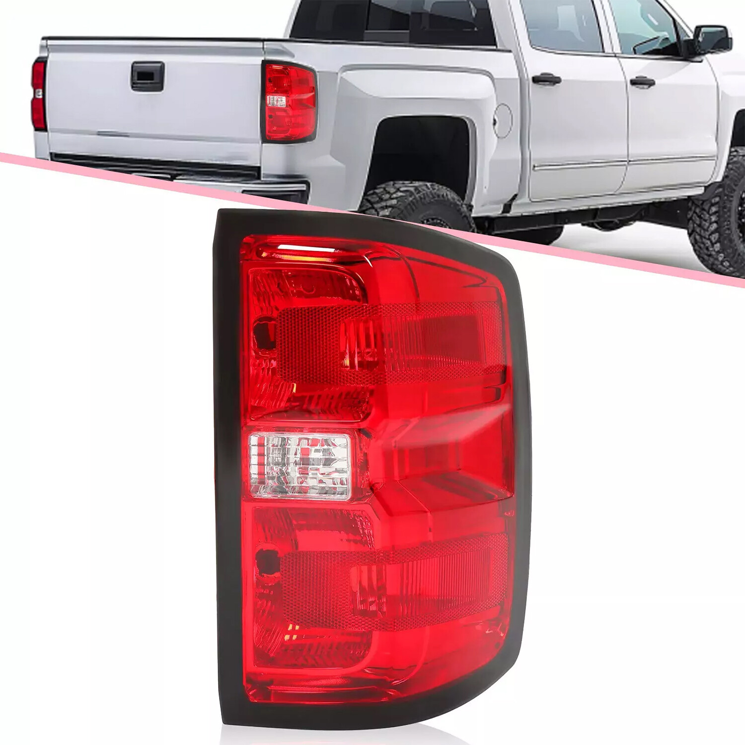 Passenger Side Tail Light For Chevy Silverado 1500 2500 3500 2014-19 Brake Lamp