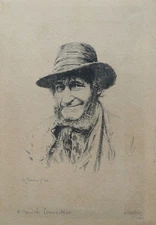 AXEL TALLBERG - 1894 PHOTOGRAVURE - A Parish Councillor - Signed
