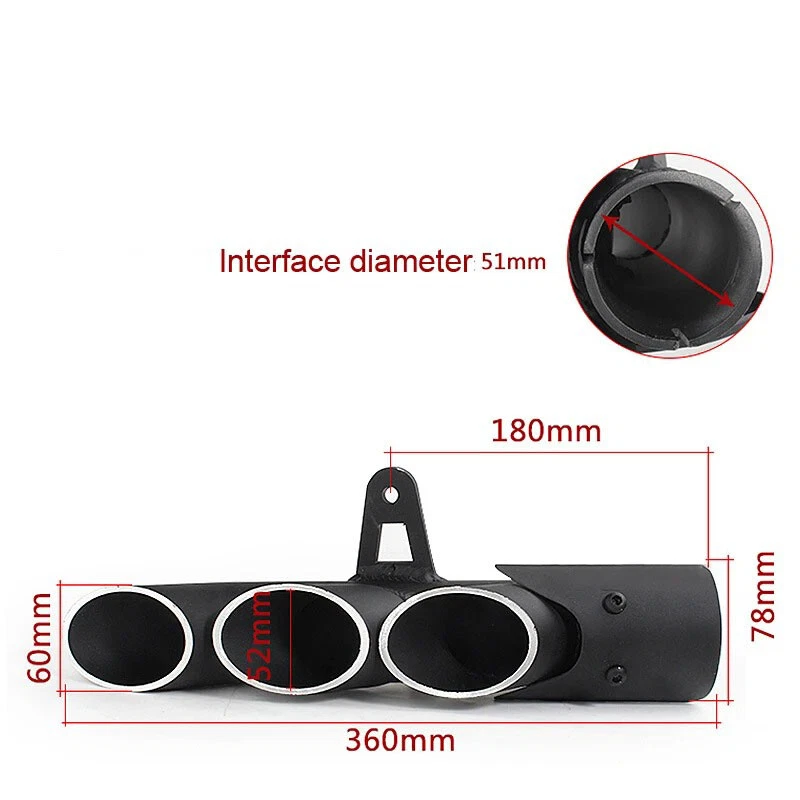 For Triumph Universal Motorcycle Exhaust Pipe Slip-on 51mm 2" Muffler Tips A11 - Image 2 of 4