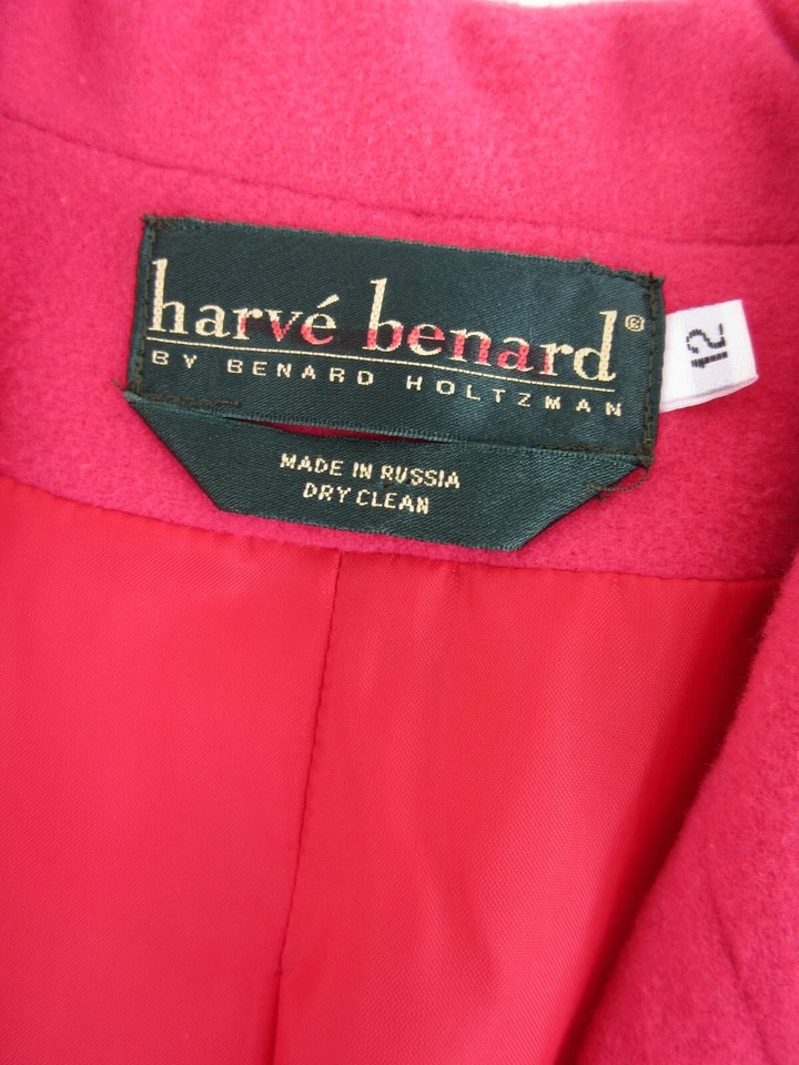 Traje de Colección Harve Benard Chaqueta de Lana de Cachemira Mujer 12 Rosa Azalea Blazer Forrado Foto 3 de 4