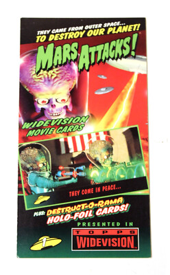 Vintage 1996 Mars Attacks Movie Widevision Trading Card Set of 72