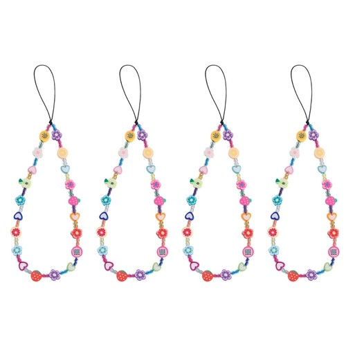 4 Count Mobile Phone Chain Miss Women's Strap Holder Clay Lanyard - 第 9/12 張圖片