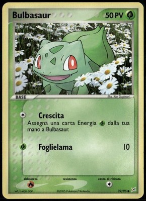Bulbasaur 39/95 Common Team Magma vs Team Aqua ITALIAN LP Pokemon Card