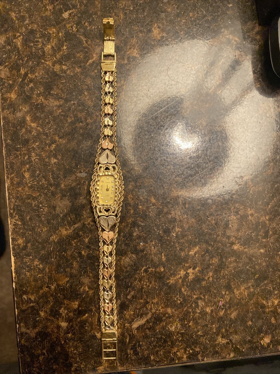 Geneve Classic Vintage 805432 Tri Gold 14k Women's Watch | eBay