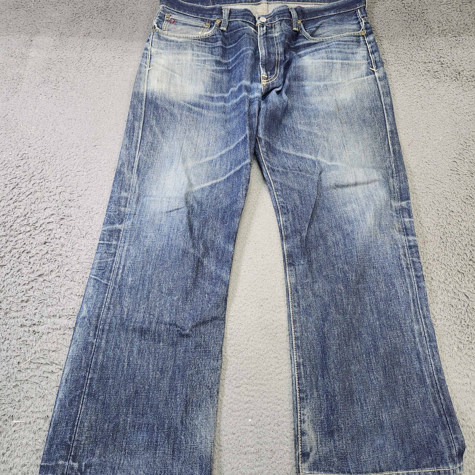 Polo Ralph Lauren Andrew Jeans Mens 36x32 Blue Medium Straight Denim Regular Fit