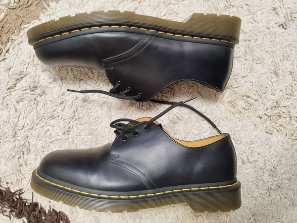Men Dr. Martens Boots Black Leather 44