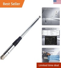 Versatile 27MHz SMA-Female Telescopic Antenna, 9-51 Inches for Various Radios