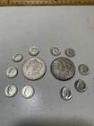 Not Junk Drawer, Silver Lot, 1885 & 1887 Morgan Silver Dollar, 10 Dimes 1963 &