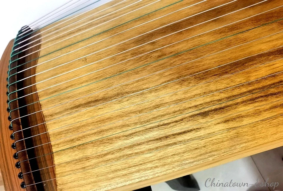 39-дюймовая китайская 21-струнная цитровая арфа GuZheng Koto состаренная павловния концертный класс No2344 - Изображение 2 из 4
