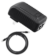 PoE Power Injector 48V Gigabit Power Over Ethernet Adapter 24W with 3FT Cat6 ...