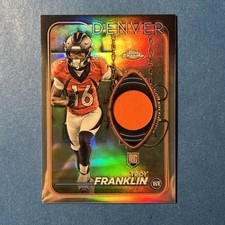 Troy Franklin RC 2024 Topps Chrome Rookie Relic Player Worn Patch CRR-TF Broncos