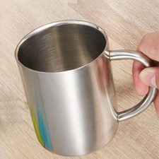 220/300/400ml Travel Metal Drinking Camping Portable Cup Coffee Mug Stainless UK