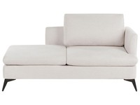 Chaiselongue Stoff Hell Beige Rechtsseitig Mit Kissen Klassisch Modern Sievoz