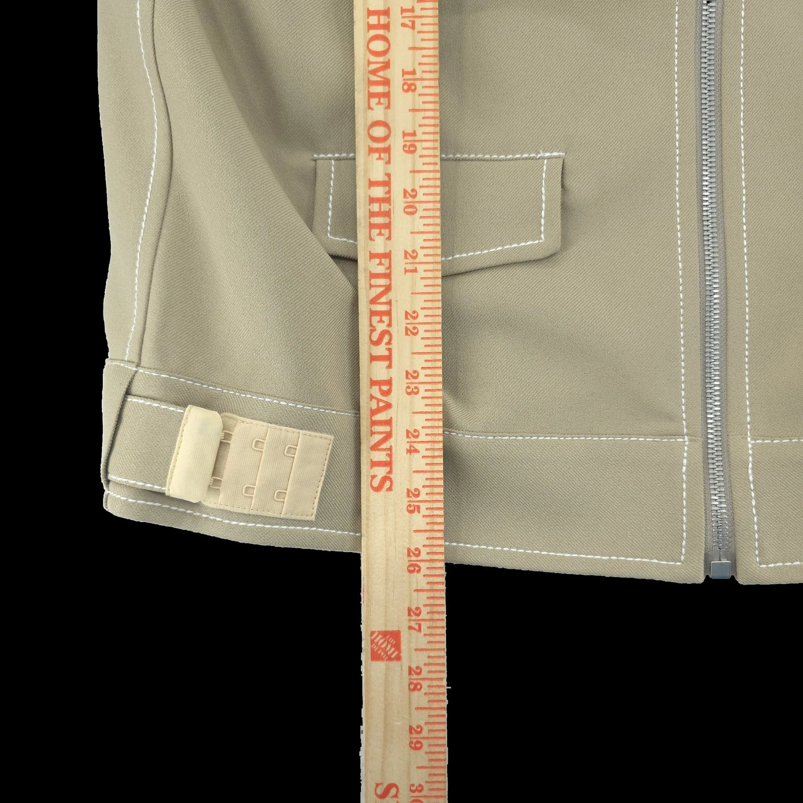 Maison Margiela Jacket Mens Large Khaki Zip Contrast Stitch Utility Made Italy - product detail image 8