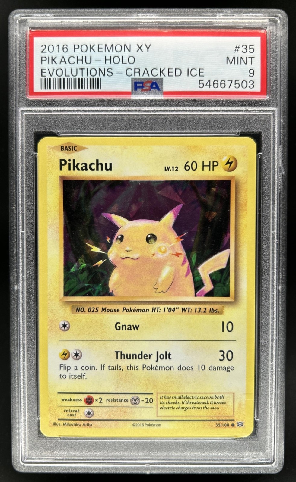 2016 Pokemon XY Evolutions Pikachu Promos Holo #35/108 PSA 9
